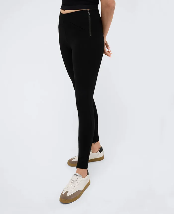 Kenneth Cole Pants and Shorts Women Pull On Welt Pocket Compression Legging Black