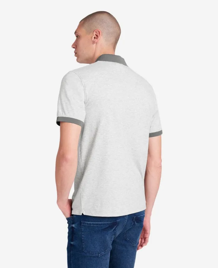 Kenneth Cole Polos and TShirts Men Colorblock Collar Solid Short Sleeve Polo Grey Kenneth Cole Polos and TShirts Men Colorblock Collar Solid Short Sleeve Polo Grey