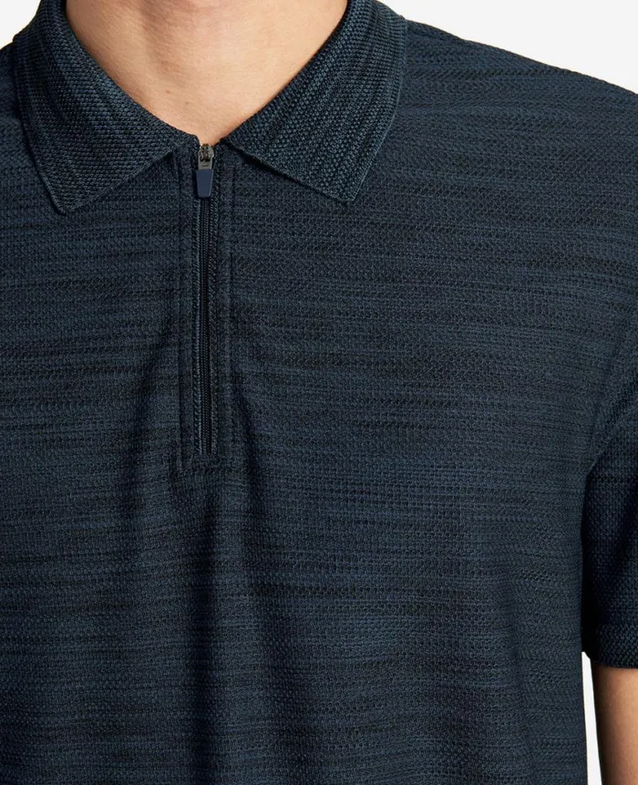 Kenneth Cole Polos and TShirts Men The Zipup Knit Polo Blue