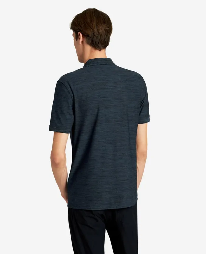Kenneth Cole Polos and TShirts Men The Zipup Knit Polo Blue
