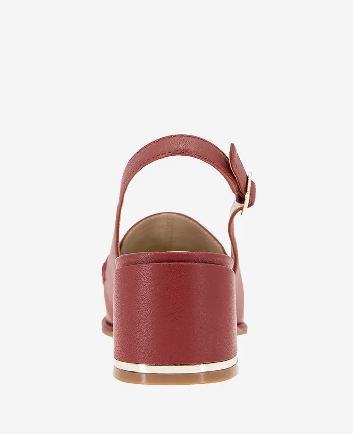 Kenneth Cole Pumps and Heels Women Elina Leather Slingback Loafer Red