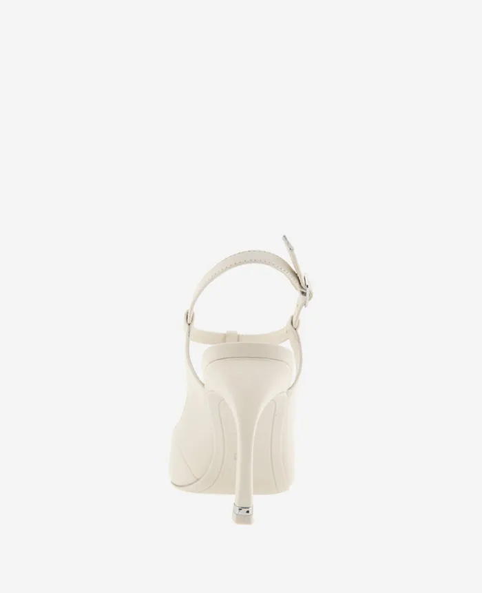 Kenneth Cole Pumps and Heels Women Romi TStrap Leather Slingback Heel White