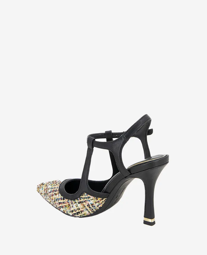 Kenneth Cole Pumps and Heels Women Romi Tweed Ankle Slingback Heel Metallic Kenneth Cole Pumps and Heels Women Romi Tweed Ankle Slingback Heel Metallic