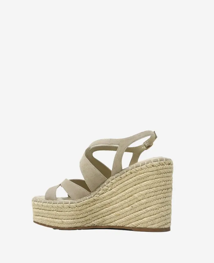 Kenneth Cole Sandals and Wedges Women Solace Platform Espadrille Wedge Sandal Beige
