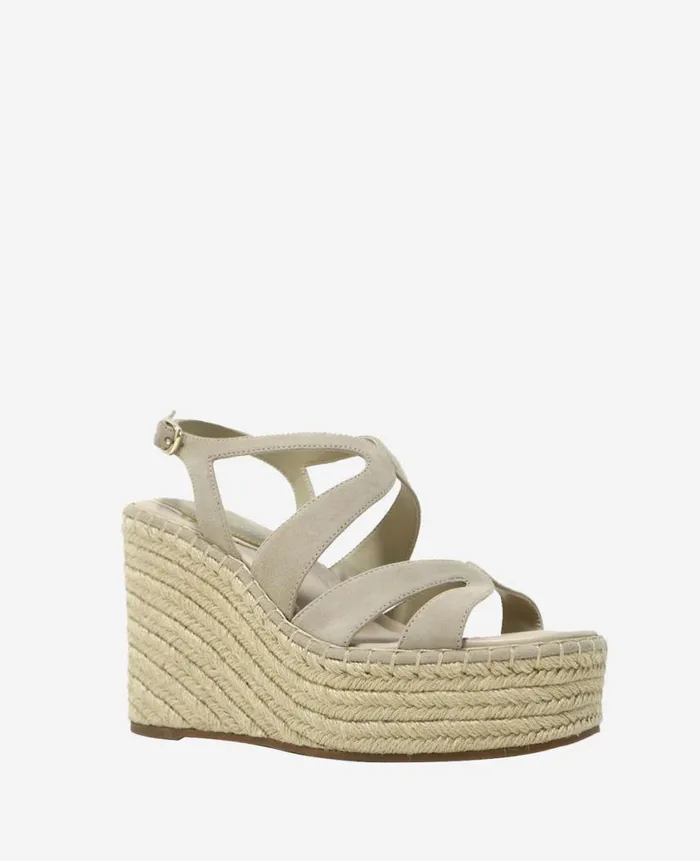 Kenneth Cole Sandals and Wedges Women Solace Platform Espadrille Wedge Sandal Beige