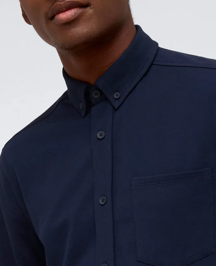 Kenneth Cole Shirts Men Long Sleeve Button Down Stretch Shirt With Pocket Blue Kenneth Cole Shirts Men Long Sleeve Button Down Stretch Shirt With Pocket Blue