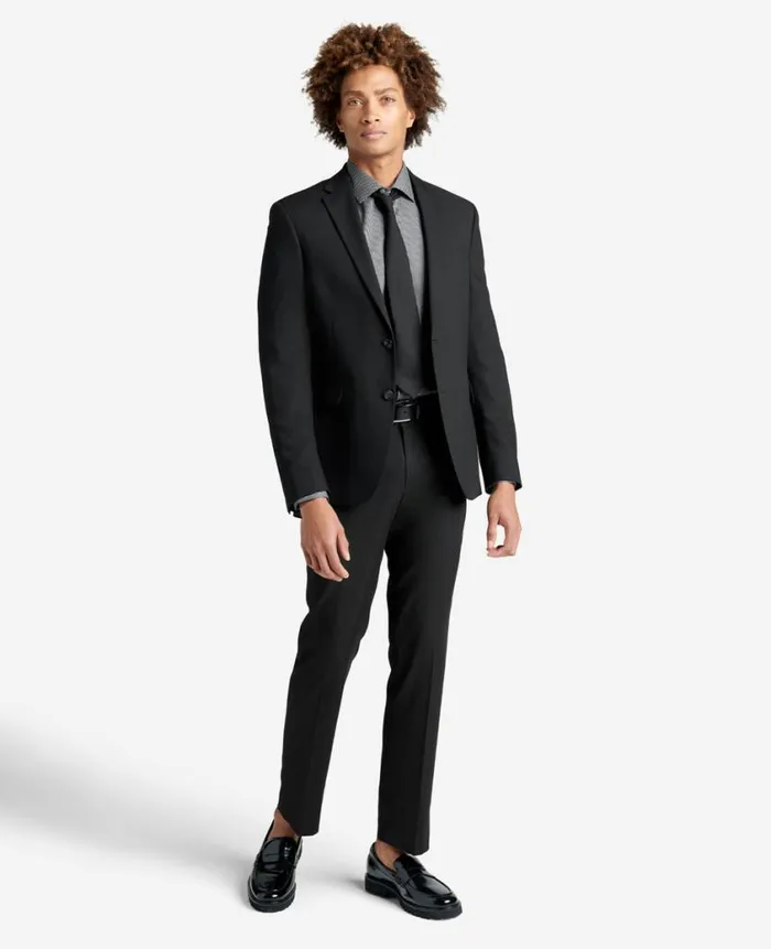 Kenneth Cole Shirts Men Slim Fit Kenneth Cole Natural Stretch Dress Shirt Black