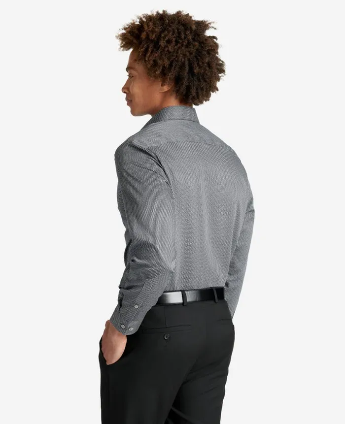 Kenneth Cole Shirts Men Slim Fit Kenneth Cole Natural Stretch Dress Shirt Black