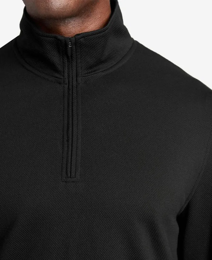 Kenneth Cole Sweaters Men QuarterZip Knit Pullover Black Kenneth Cole Sweaters Men QuarterZip Knit Pullover Black
