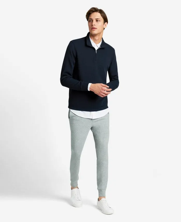 Kenneth Cole Sweaters Men QuarterZip Knit Pullover Blue Kenneth Cole Sweaters Men QuarterZip Knit Pullover Blue
