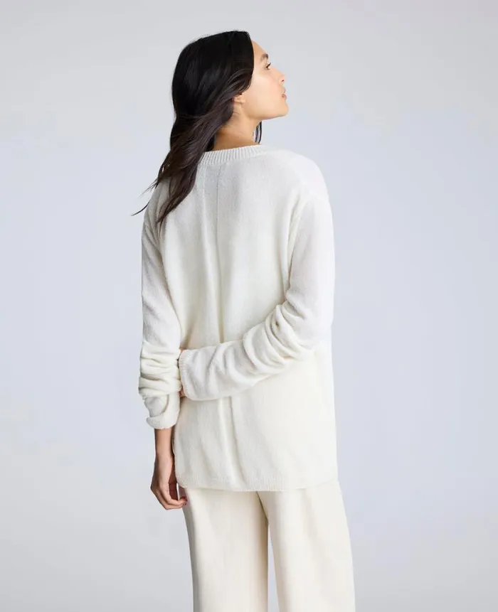 Kenneth Cole Sweaters Women Oversized VNeck Sweater Beige Kenneth Cole Sweaters Women Oversized VNeck Sweater Beige