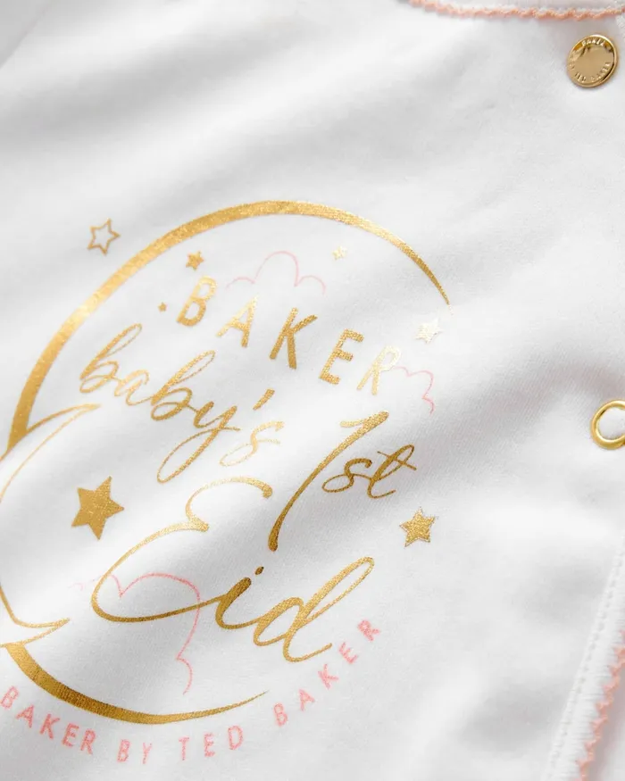 Kids EYVIE 8211 Baby039s First Eid Sleepsuit White Ted Baker Playsuits and Sets Kids EYVIE 8211 Baby039s First Eid Sleepsuit White Ted Baker Playsuits and Sets