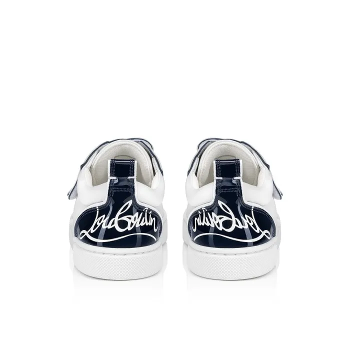 Kids Funnyto Scratch Sneakers 8211 Patent Calf Leather 8211 Bianco Christian Louboutin Sneakers