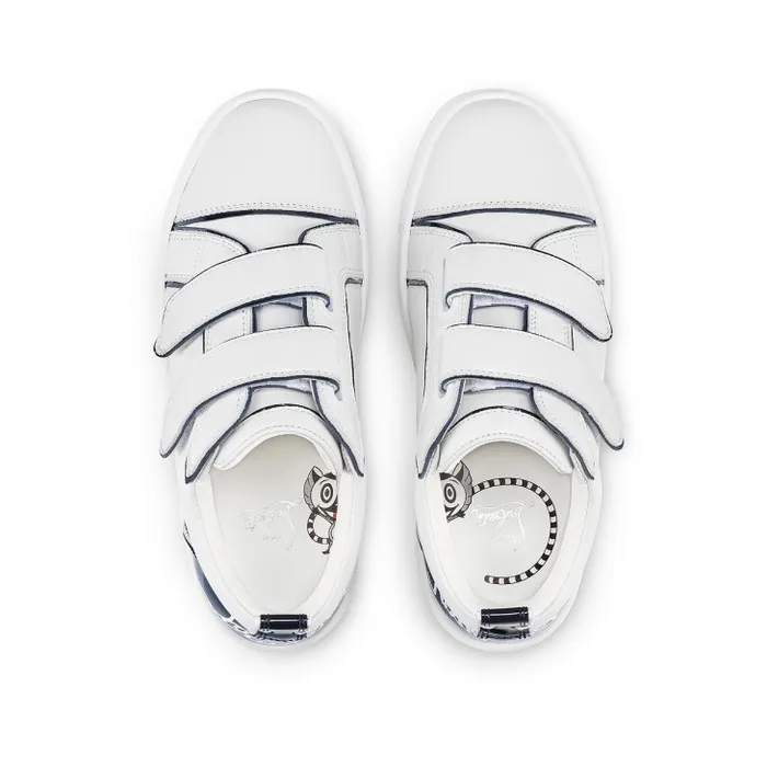 Kids Funnyto Scratch Sneakers 8211 Patent Calf Leather 8211 Bianco Christian Louboutin Sneakers