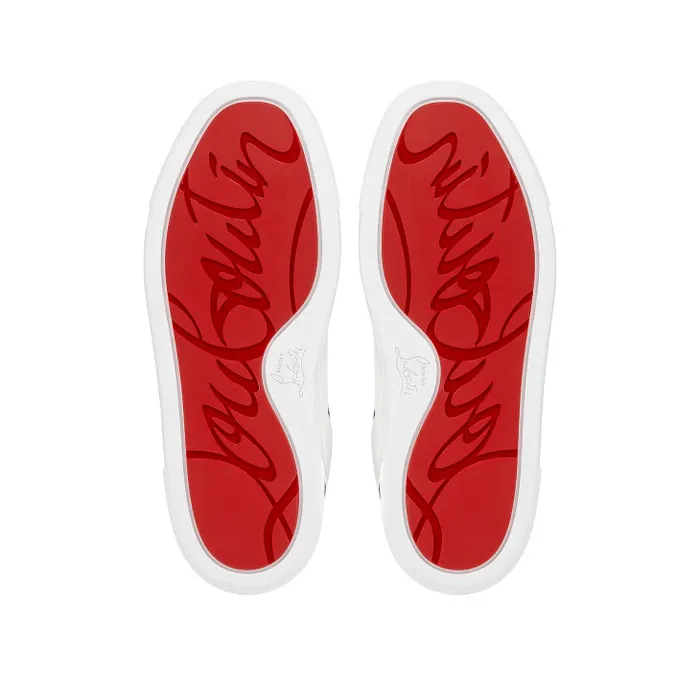 Kids Funnyto Scratch Sneakers 8211 Patent Calf Leather 8211 Bianco Christian Louboutin Sneakers
