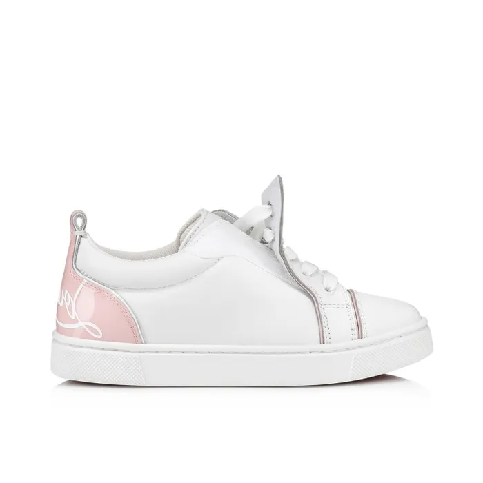 Kids Funnyto Sneakers 8211 Calf Leather And Patent Calf Leather 8211 Rosy Christian Louboutin Sneakers