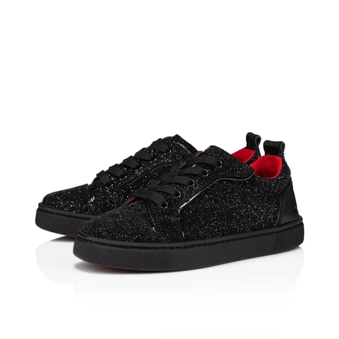 Kids Funnyto Sneakers 8211 Leather Comte 8211 Black Christian Louboutin Sneakers