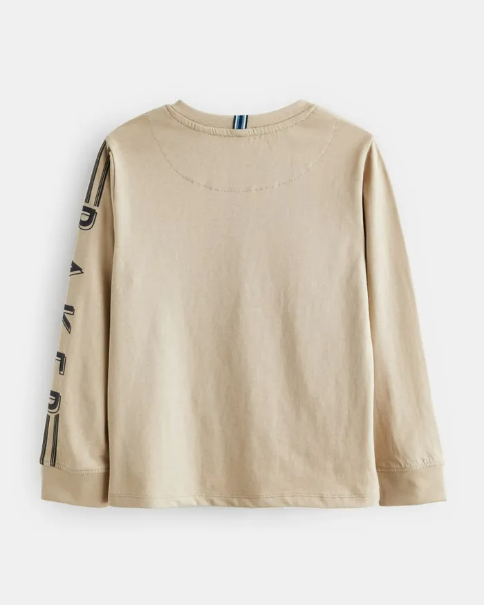 Kids GROZDAN 8211 Branded Long Sleeve TShirt Stone Ted Baker Tops