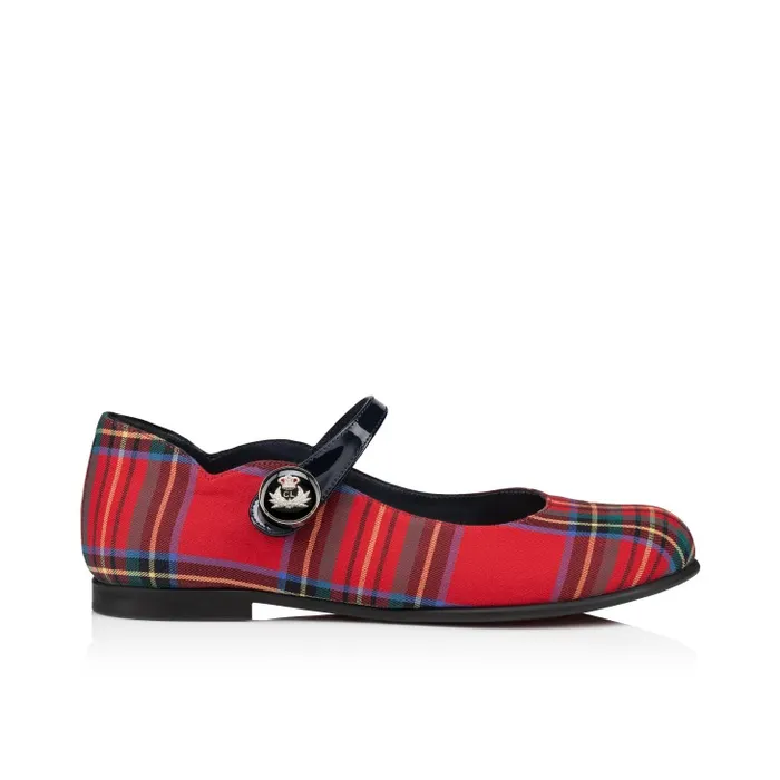 Kids Melodie Chick Ballerinas 8211 Tartan Printed Cotton 8211 Multicolor Christian Louboutin Ballerinas