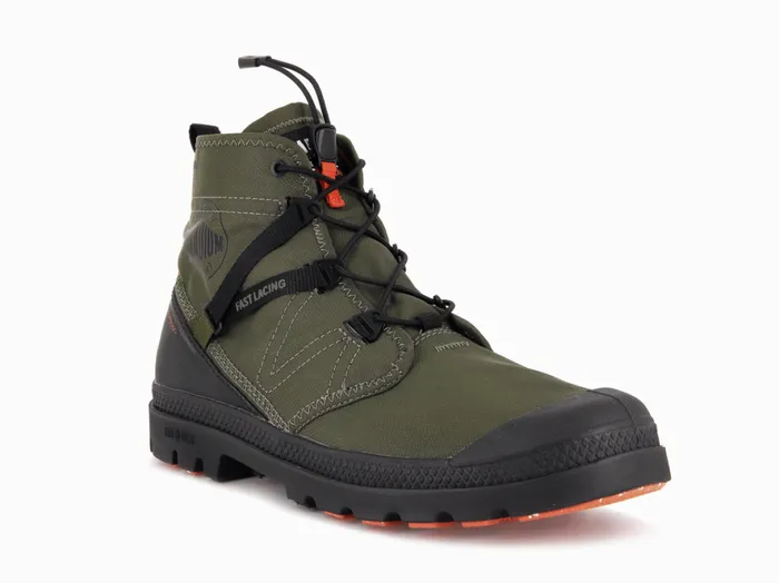 Kids PAMPA TRAVEL LITE WATERPROOF Olive Night PALLADIUM Boots