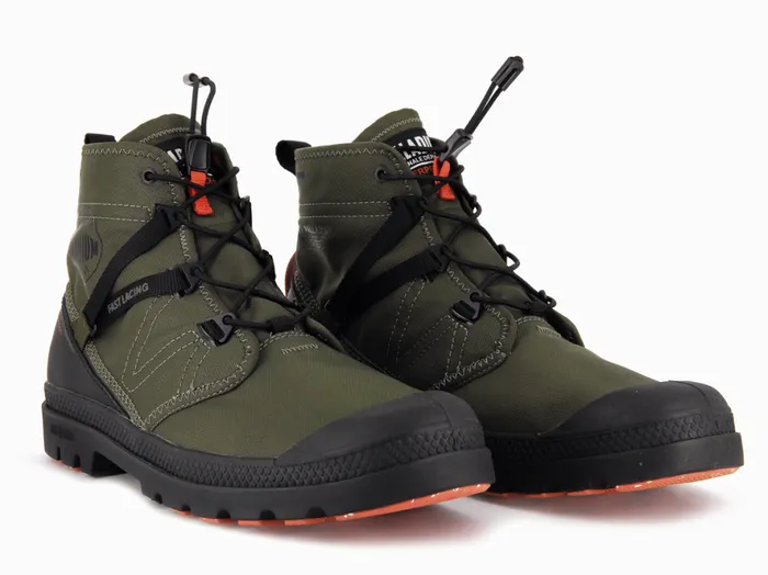 Kids PAMPA TRAVEL LITE WATERPROOF Olive Night PALLADIUM Boots