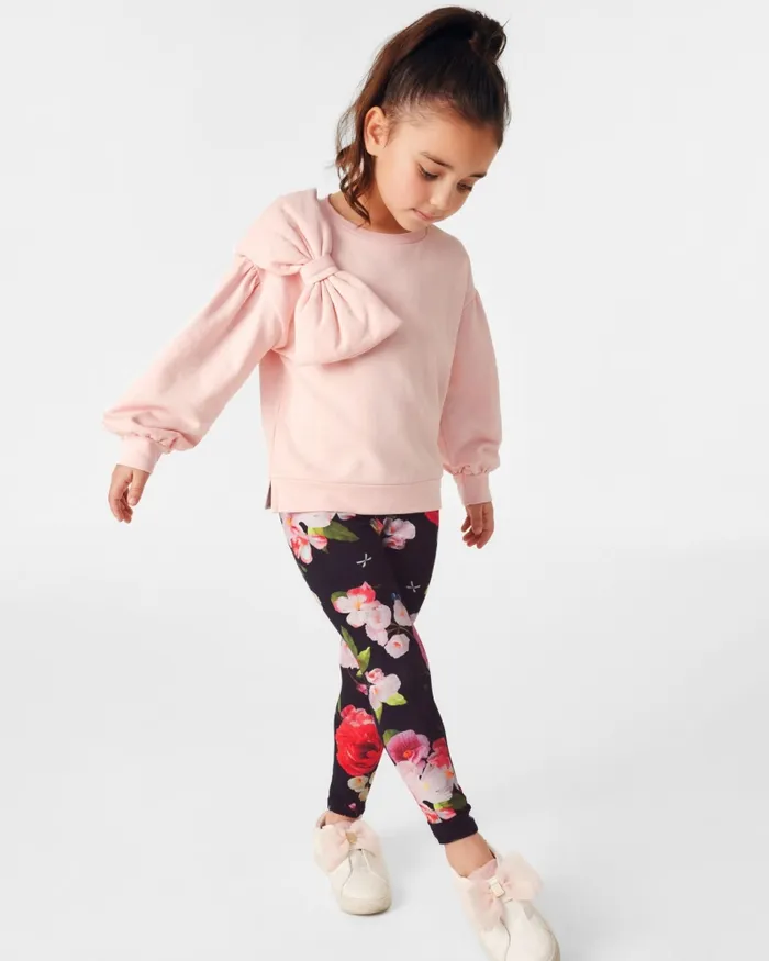 Kids PIENNA 8211 Oversized Bow Sweatshirt And Leggings Set Pink Ted Baker Playsuits and Sets Kids PIENNA 8211 Oversized Bow Sweatshirt And Leggings Set Pink Ted Baker Playsuits and Sets