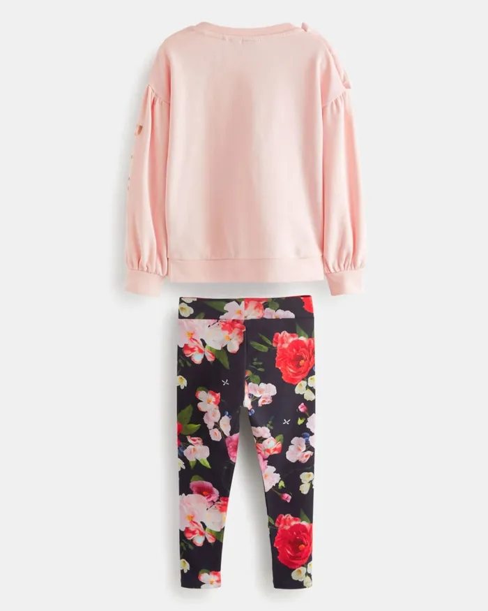 Kids PIENNA 8211 Oversized Bow Sweatshirt And Leggings Set Pink Ted Baker Playsuits and Sets Kids PIENNA 8211 Oversized Bow Sweatshirt And Leggings Set Pink Ted Baker Playsuits and Sets