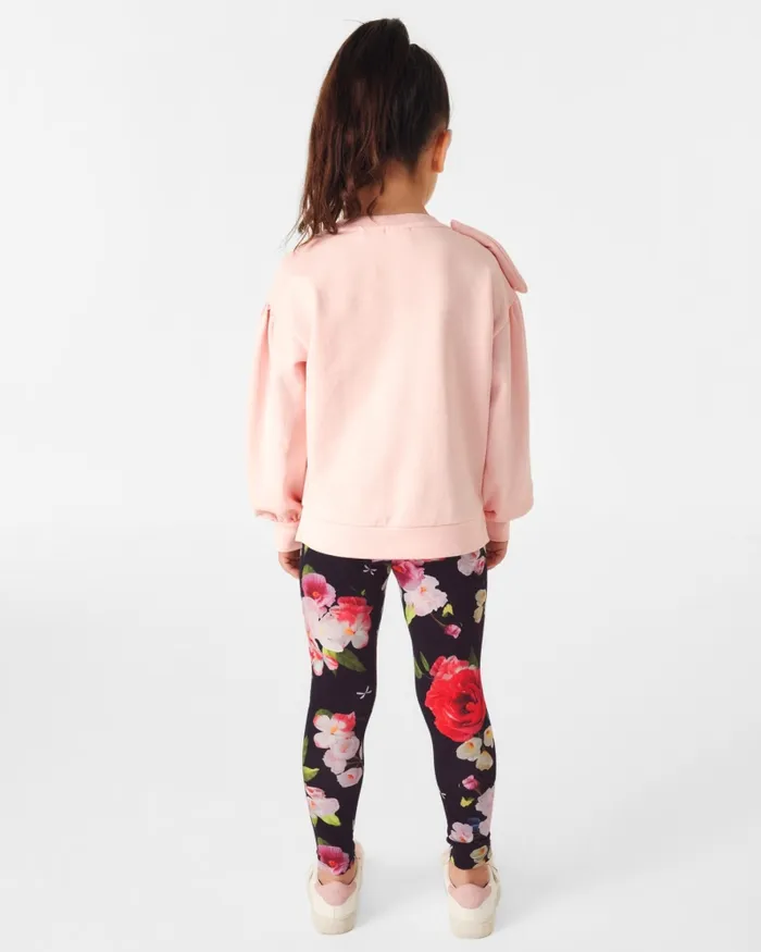 Kids PIENNA 8211 Oversized Bow Sweatshirt And Leggings Set Pink Ted Baker Playsuits and Sets Kids PIENNA 8211 Oversized Bow Sweatshirt And Leggings Set Pink Ted Baker Playsuits and Sets
