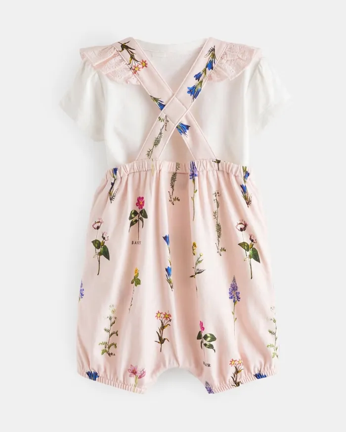 Kids SHANLL 8211 Floral Jersey Romper And TShirt Set Pink Ted Baker Playsuits and Sets Kids SHANLL 8211 Floral Jersey Romper And TShirt Set Pink Ted Baker Playsuits and Sets