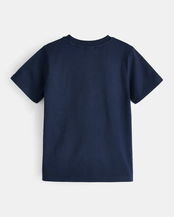 Kids TOONE 8211 Logo Graphic Cotton TShirt Navy Ted Baker Tops