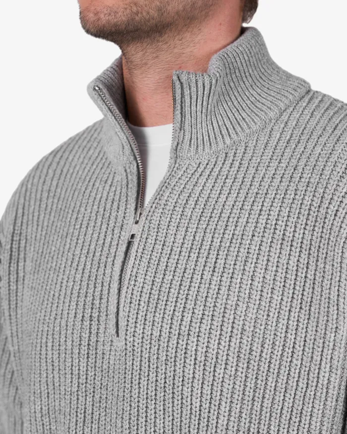 Knit Sweaters Colorfulstandard Men Merino Quarter Zip 8211 Navy Blue