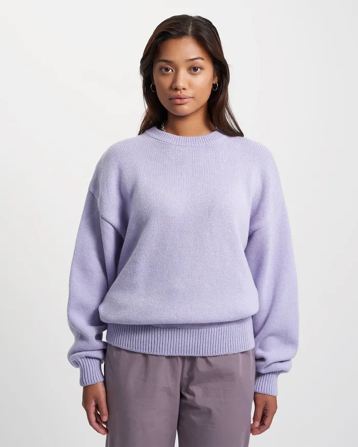 Knit Sweaters Colorfulstandard Women Oversized Merino Wool Crew 8211 Lava Grey