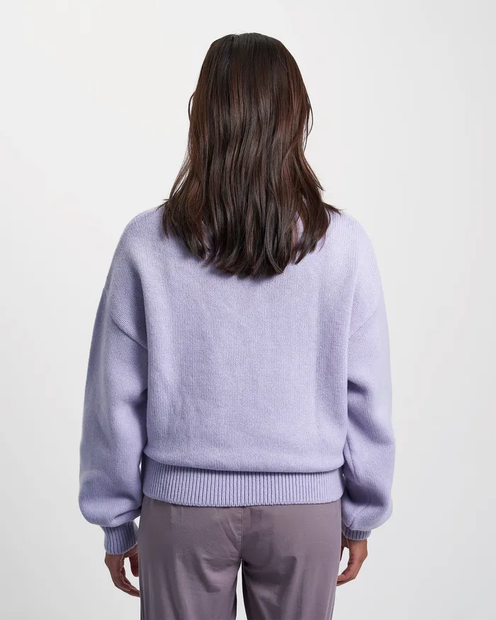 Knit Sweaters Colorfulstandard Women Oversized Merino Wool Crew 8211 Lava Grey