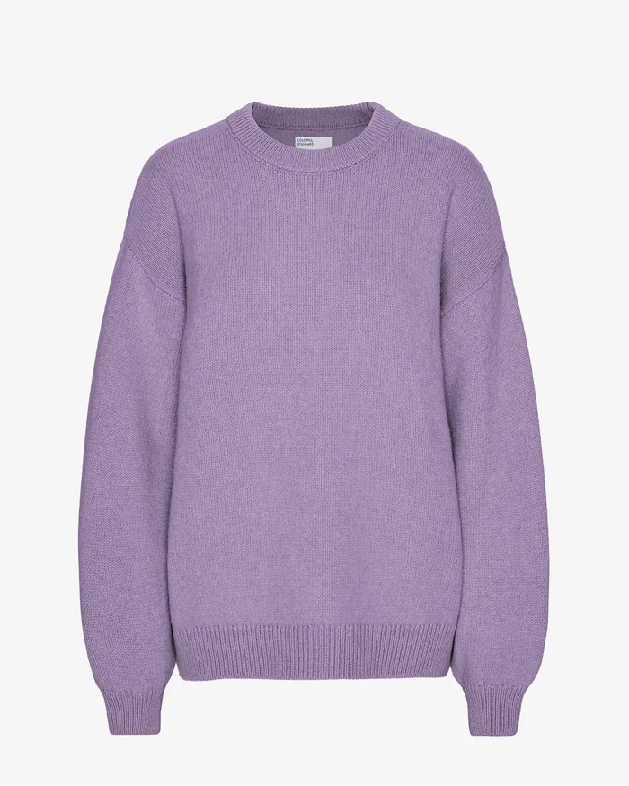 Knit Sweaters Oversized Merino Wool Crew 8211 Purple Haze Colorfulstandard Women