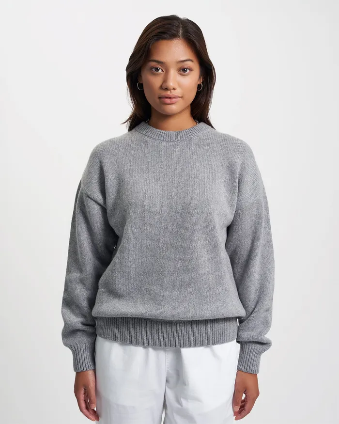 Knit Sweaters Oversized Merino Wool Crew 8211 Purple Haze Colorfulstandard Women