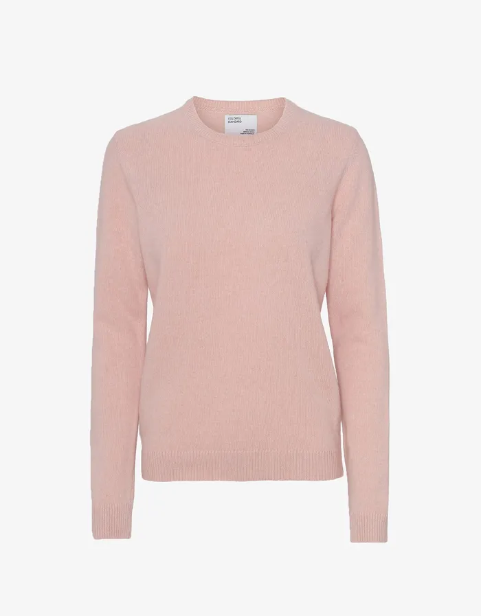 Knit Sweaters Women Classic Merino Wool Crew 8211 Faded Pink 8211 Colorfulstandard Women