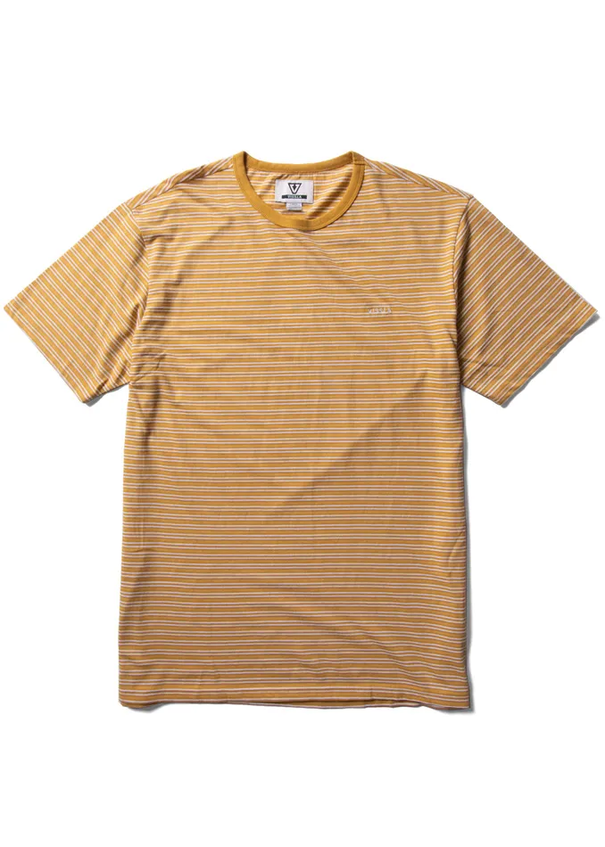 Knit Tees Men Vissla Trimmer Ss Tee Gold Coral