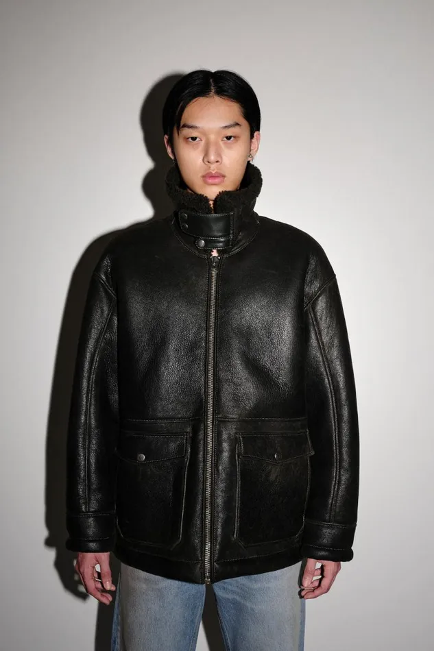 Kyoto Leather 8211 Black WomenMen Won Hundred Coats Jackets and Blazers