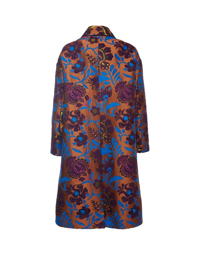 La Doublej Boxy Coat Jacquard Selva In Jacquard Women Outerwear