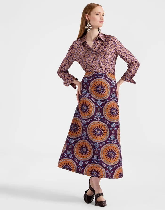 La Doublej Boy Shirt Sovereign Mini Purple In Silk Twill Women Shirts and Tops