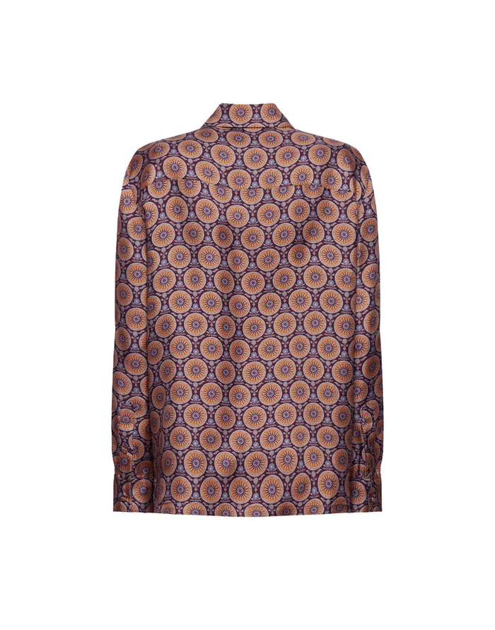 La Doublej Boy Shirt Sovereign Mini Purple In Silk Twill Women Shirts and Tops