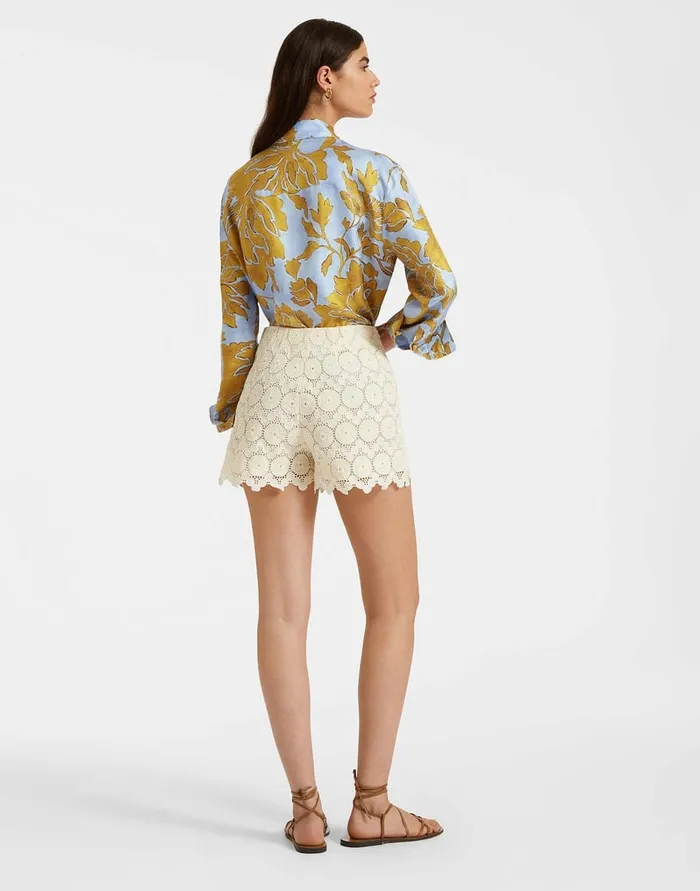 La Doublej Boy Shirt Tangle Light Blue In Silk Twill Women Party Dressing