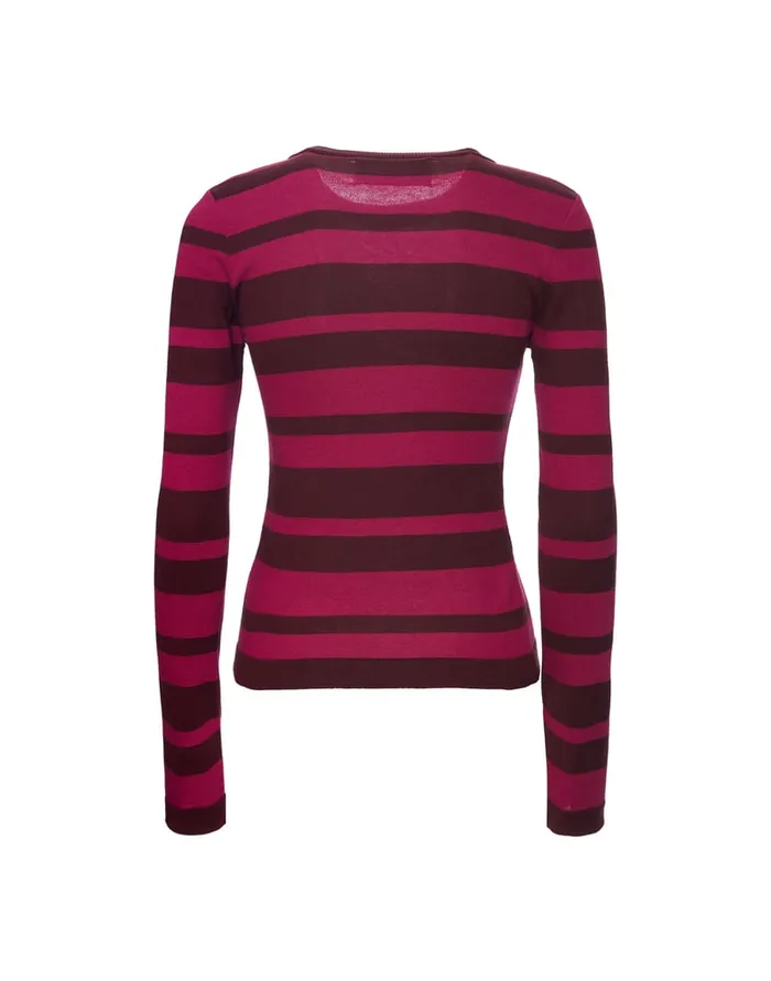 La Doublej Crew Top Solid Fuchsia In Cotton Cashmere Women Knitwear