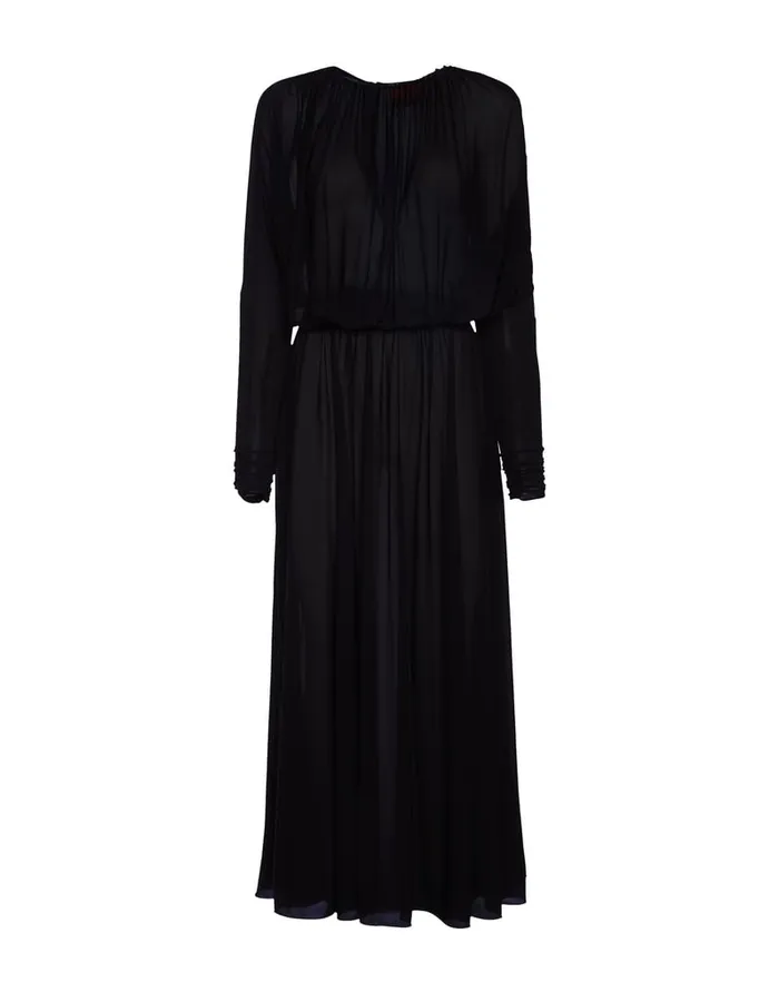La Doublej Demeter Dress Black In Gauze Jersey Women Dresses