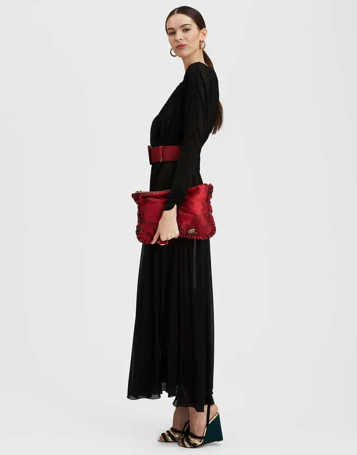 La Doublej Demeter Dress Black In Gauze Jersey Women Dresses