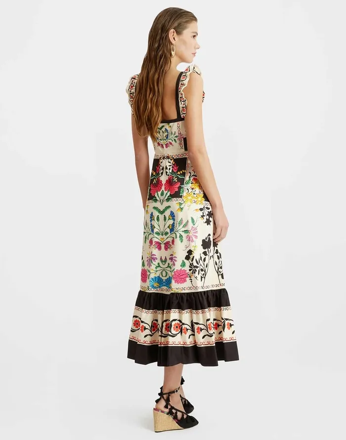 La Doublej Gingerbread Dress Plaza Place Ivory In Flat Cotton Stretch Women Dresses