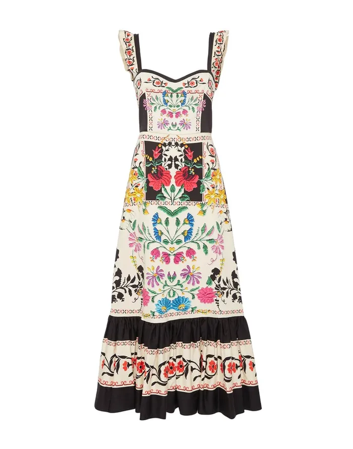 La Doublej Gingerbread Dress Plaza Place Ivory In Flat Cotton Stretch Women Dresses