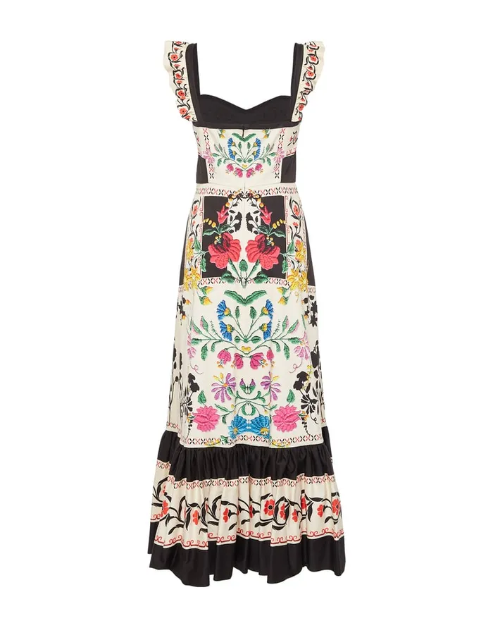 La Doublej Gingerbread Dress Plaza Place Ivory In Flat Cotton Stretch Women Dresses
