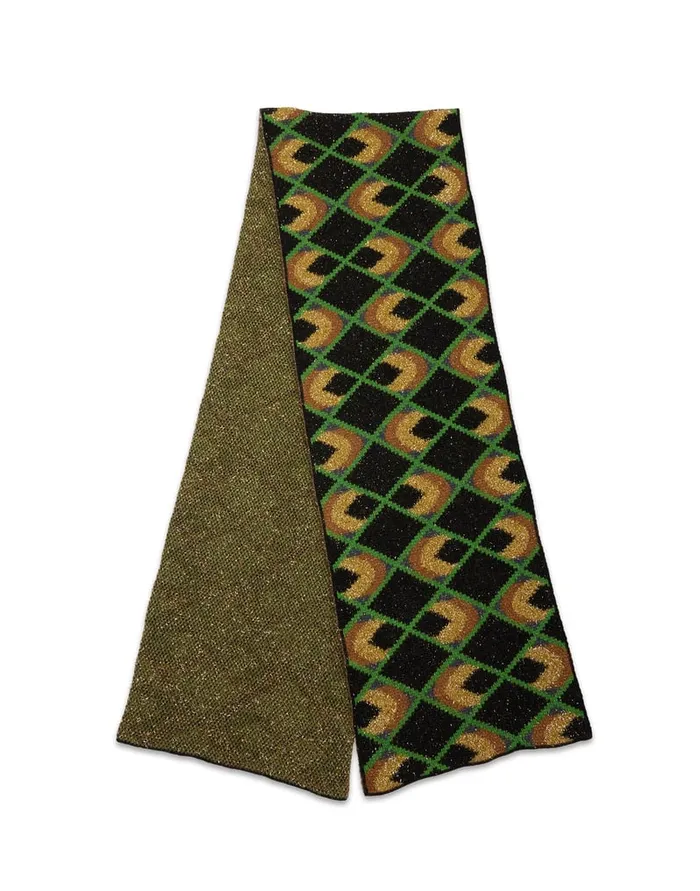 La Doublej HalfLight Scarf HalfLight Black In Jacquard Women Foulards and Scarves