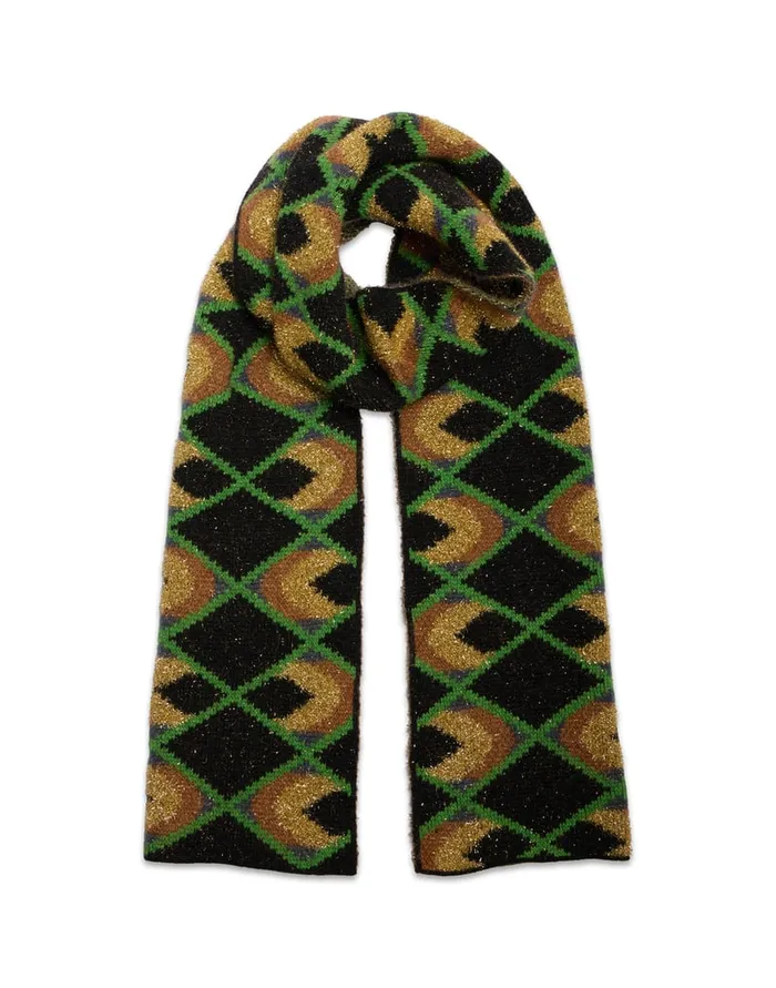 La Doublej HalfLight Scarf HalfLight Black In Jacquard Women Foulards and Scarves